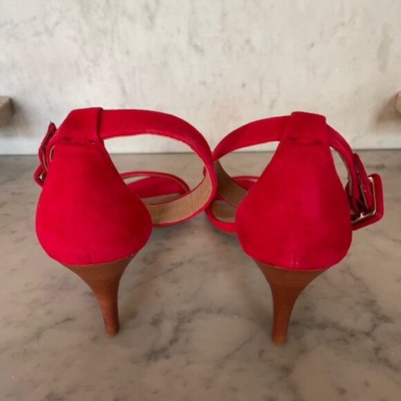 TALBOTS Lakia Poppy Brushed Leather Sandals 8B - Picture 11 of 16